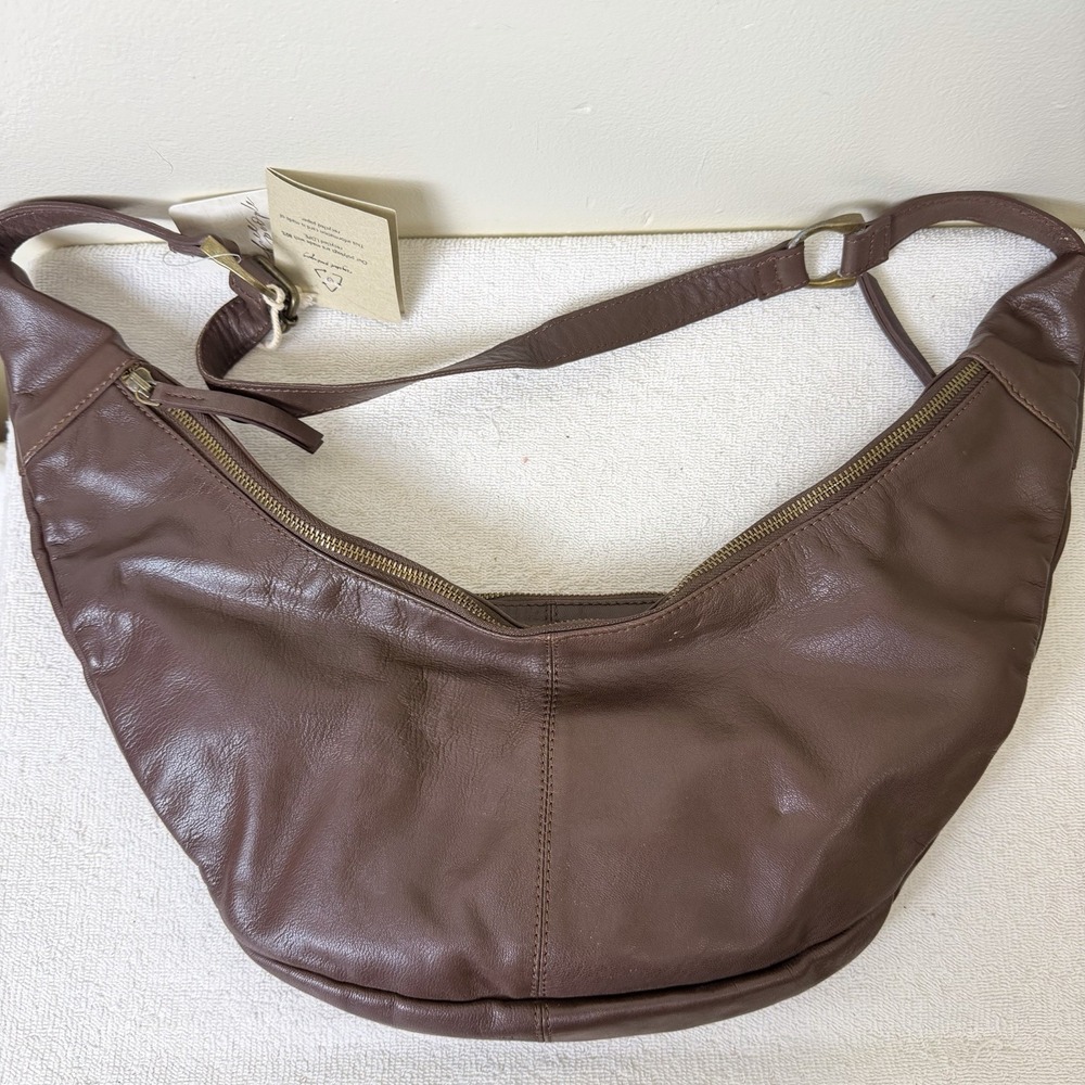 Free People Idle Hands Sling Bag Purse in Putt Putt Brown BRAND NEW Boho